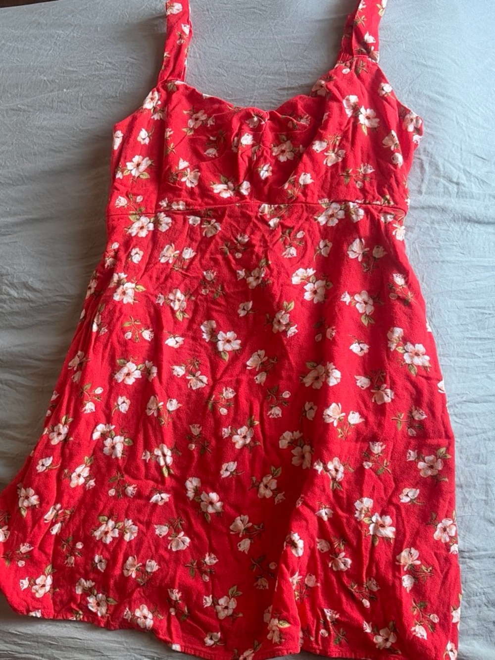 Old Navy Red Floral Midi Sundress